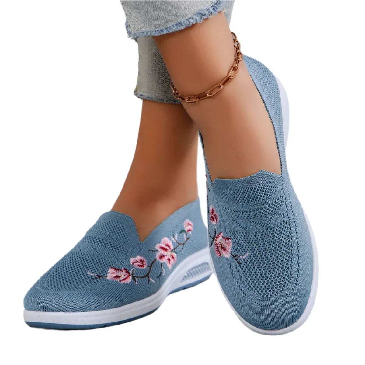 Spring Blossom Floral Slip-On Shoes