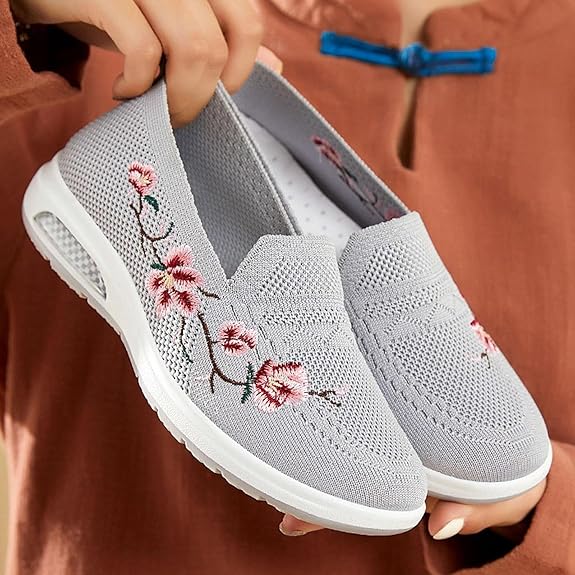 Spring Blossom Floral Slip-On Shoes