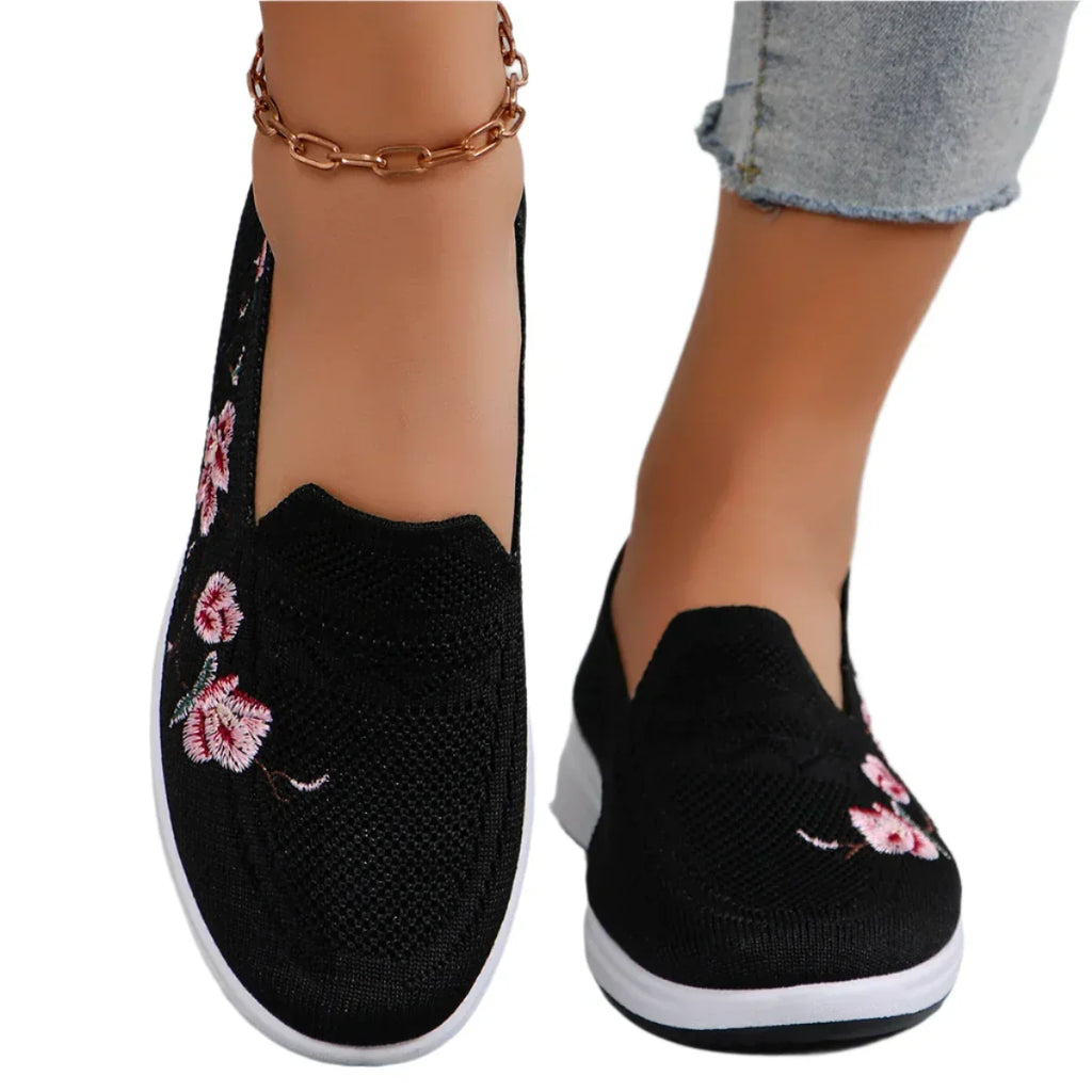 Spring Blossom Floral Slip-On Shoes