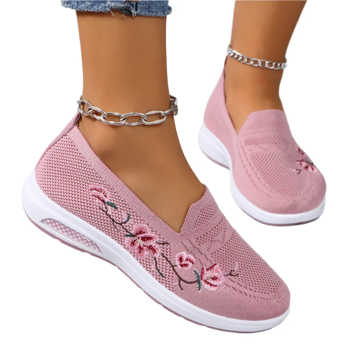 Spring Blossom Floral Slip-On Shoes