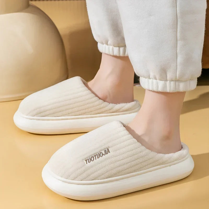 Striped Memory Foam Slippers