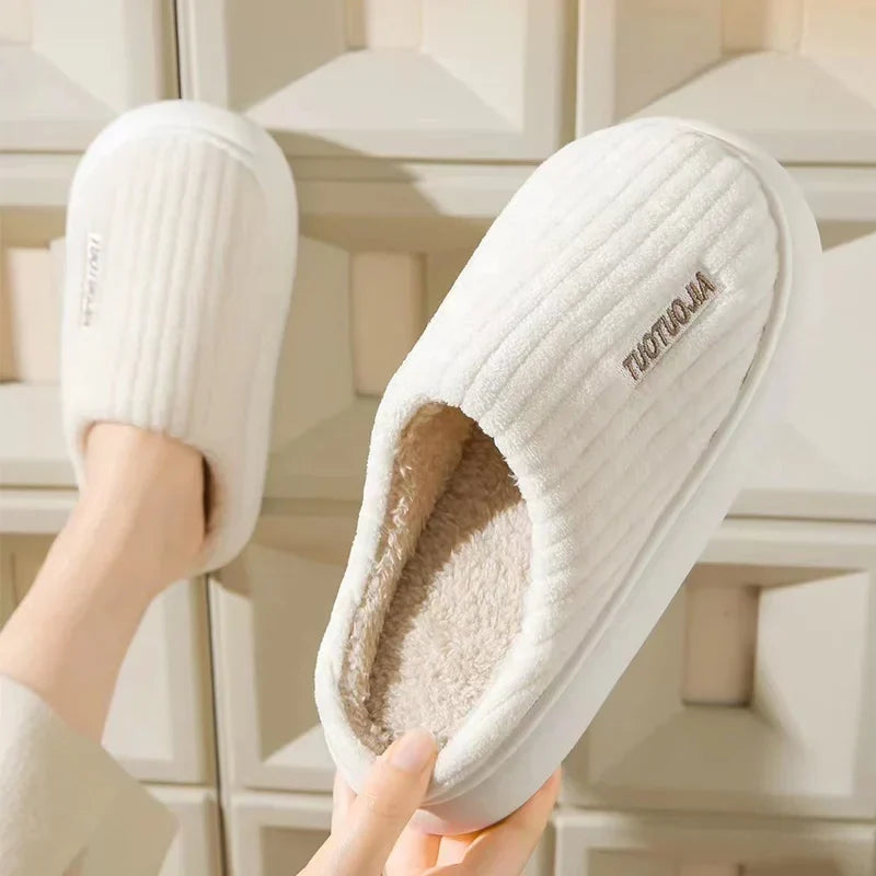 Striped Memory Foam Slippers