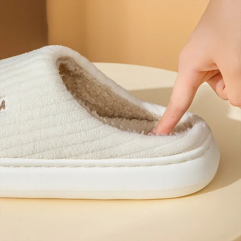 Striped Memory Foam Slippers