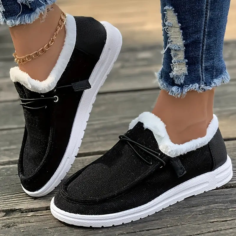 Supportive Faux Fur Loafers