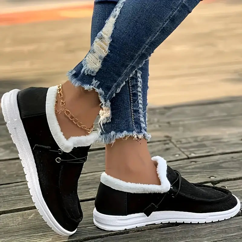 Supportive Faux Fur Loafers