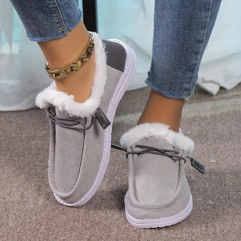 Supportive Faux Fur Loafers