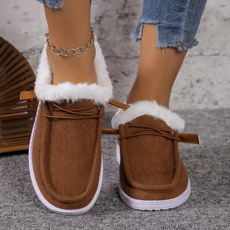 Supportive Faux Fur Loafers