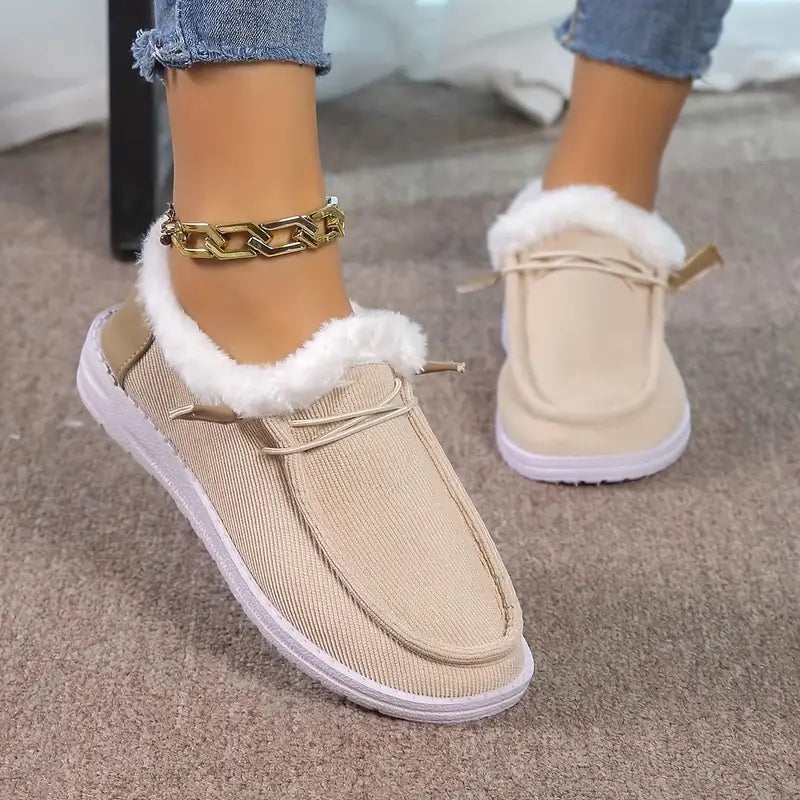 Supportive Faux Fur Loafers