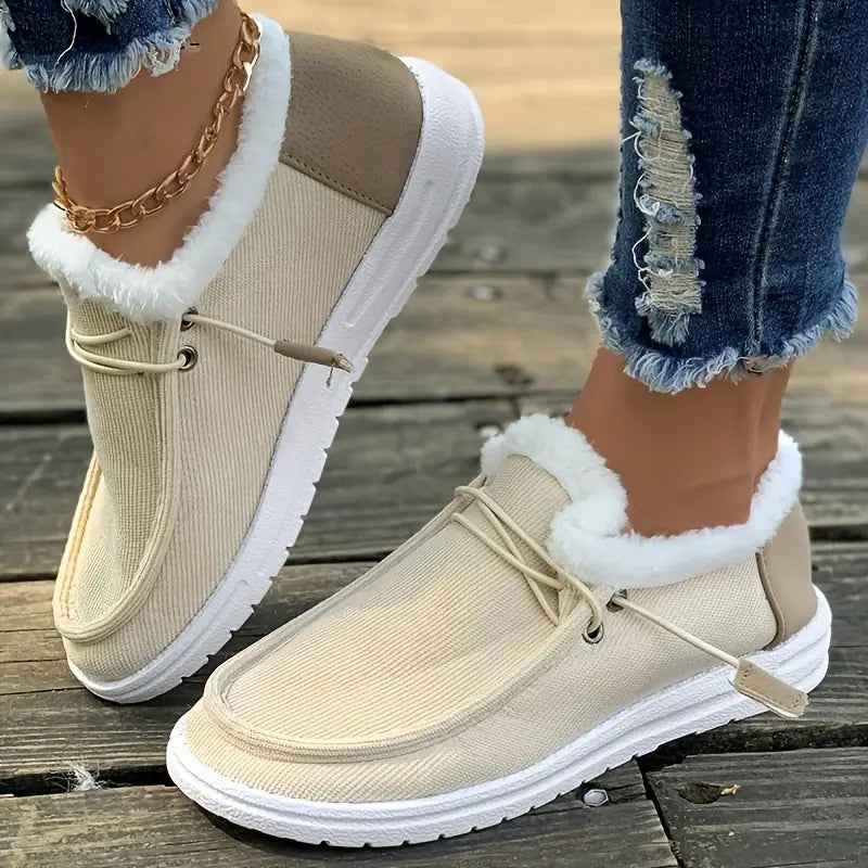 Supportive Faux Fur Loafers