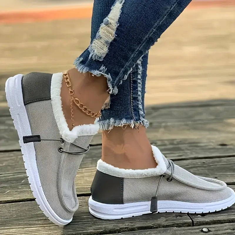 Supportive Faux Fur Loafers