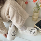 Teddy Bear Cotton and Faux Fur Clogs