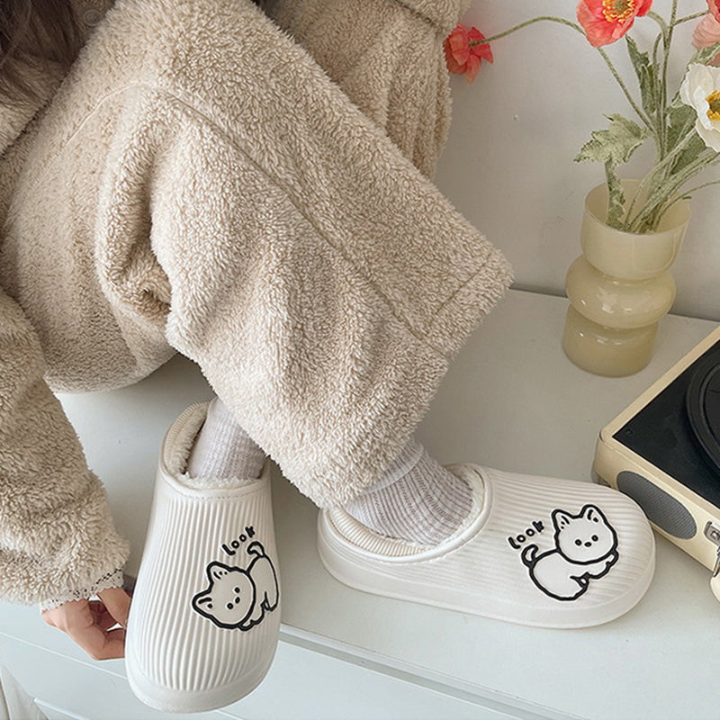 Teddy Bear Cotton and Faux Fur Clogs