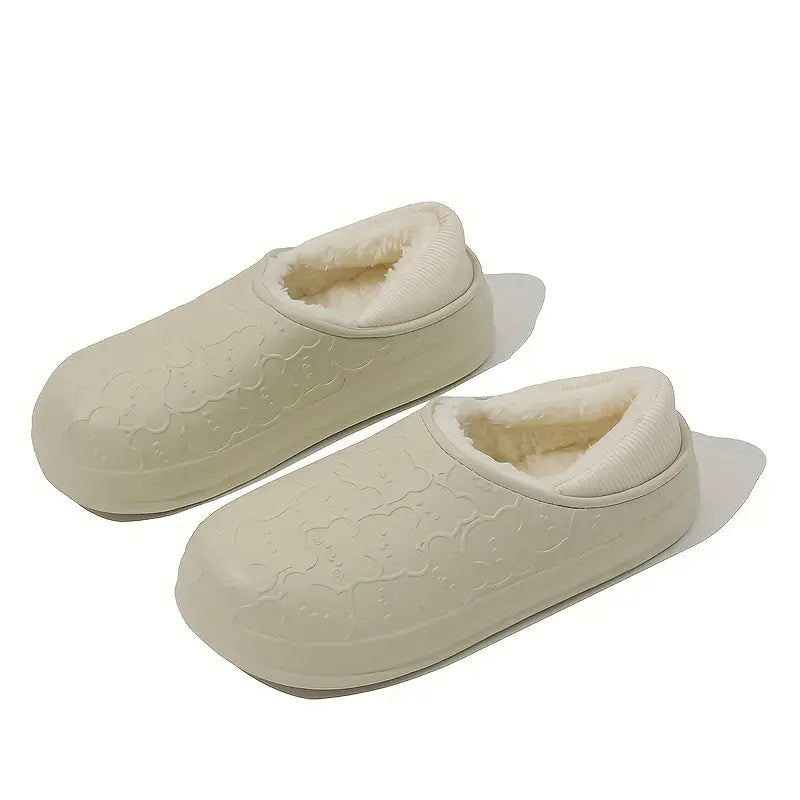 Teddy Bear Cotton and Faux Fur Clogs