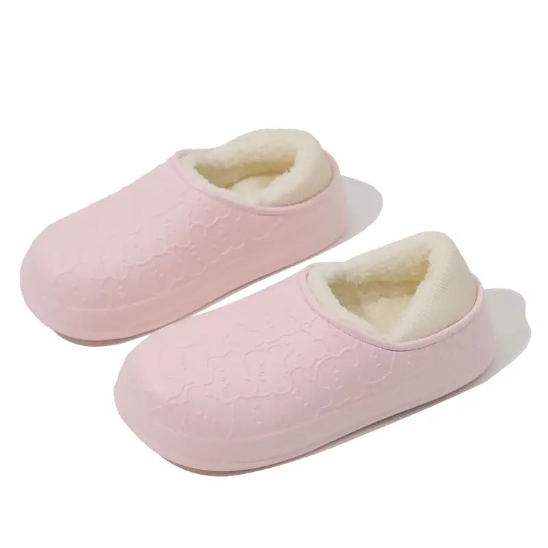 Teddy Bear Cotton and Faux Fur Clogs