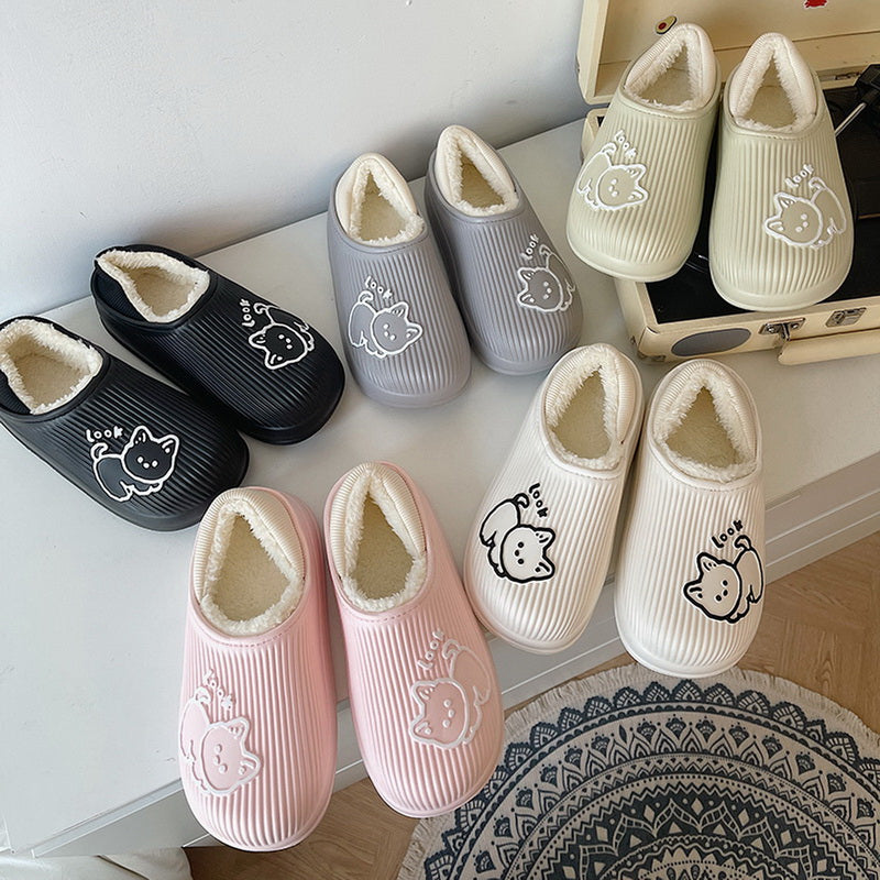 Teddy Bear Cotton and Faux Fur Clogs