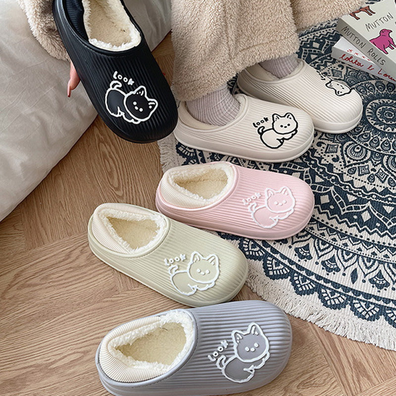Teddy Bear Cotton and Faux Fur Clogs