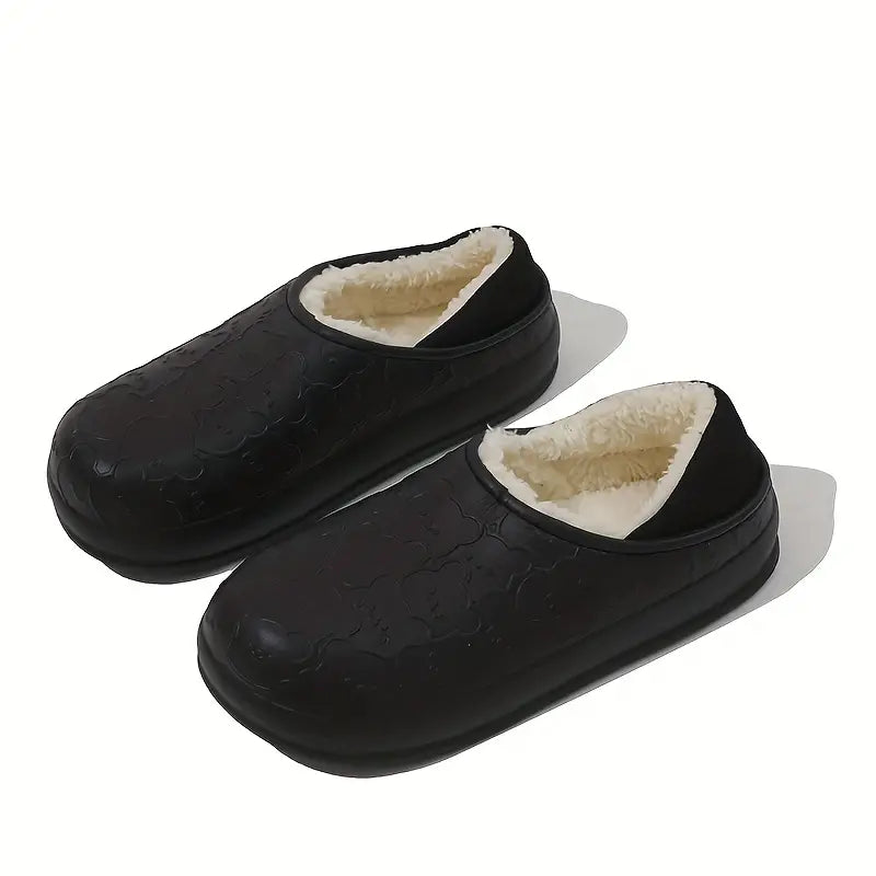 Teddy Bear Cotton and Faux Fur Clogs