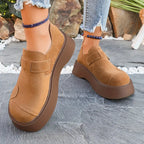 Velvet Suede Buckle Platforms