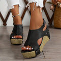 Vintage Slingback Wedge Sandals