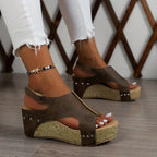 Vintage Slingback Wedge Sandals