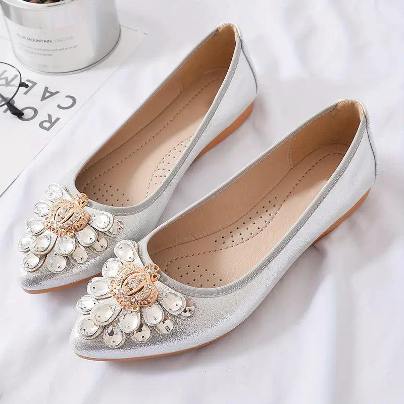 Vivienne Rhinestone Ballet Flats