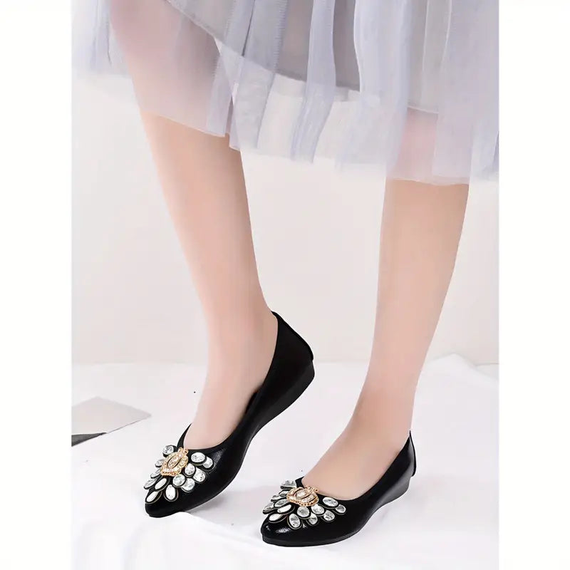 Vivienne Rhinestone Ballet Flats