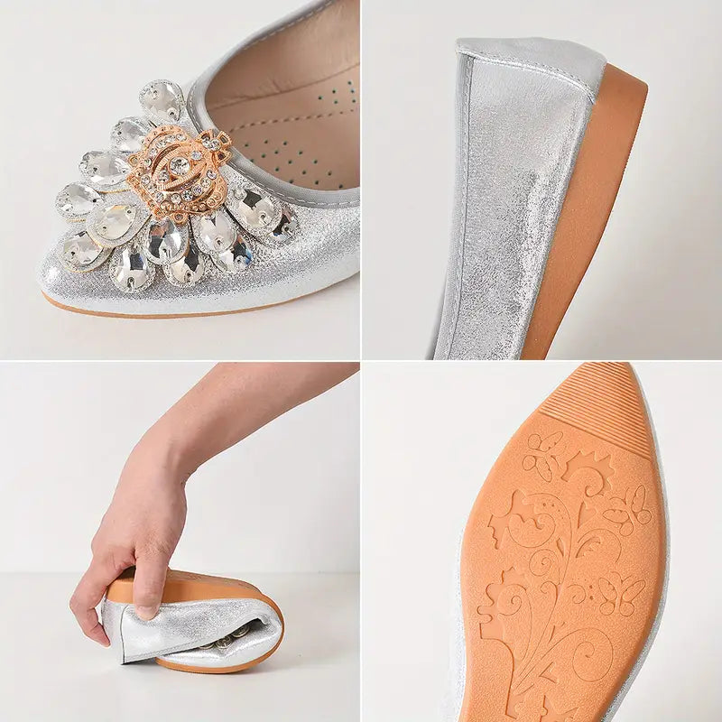 Vivienne Rhinestone Ballet Flats