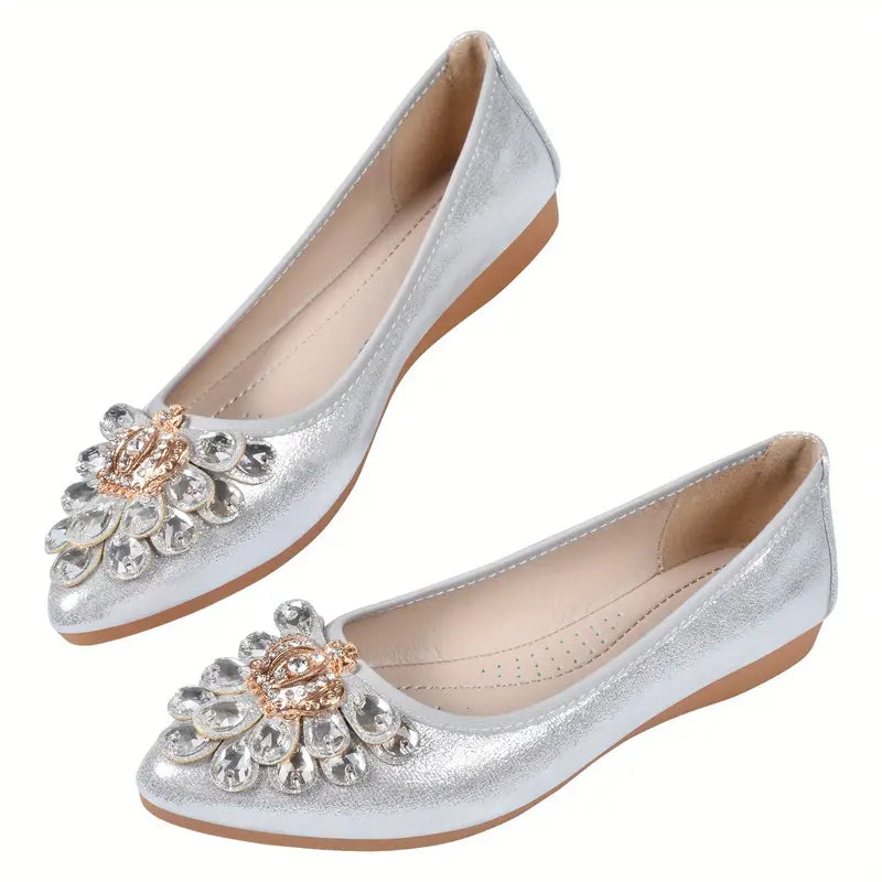 Vivienne Rhinestone Ballet Flats