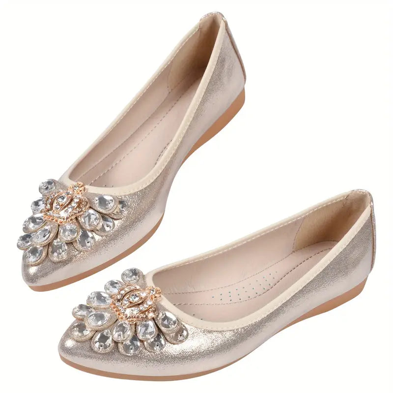 Vivienne Rhinestone Ballet Flats
