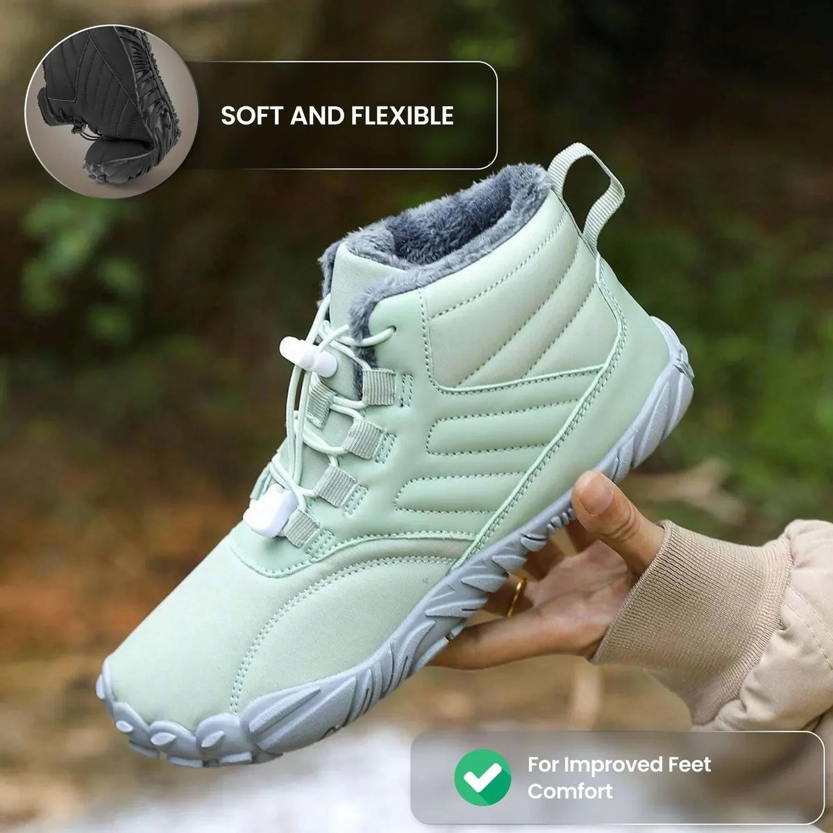 Waterproof Barefoot Winter Hiking Boots
