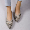 Zebby Leopard Pointed-Toe Ballet Flat