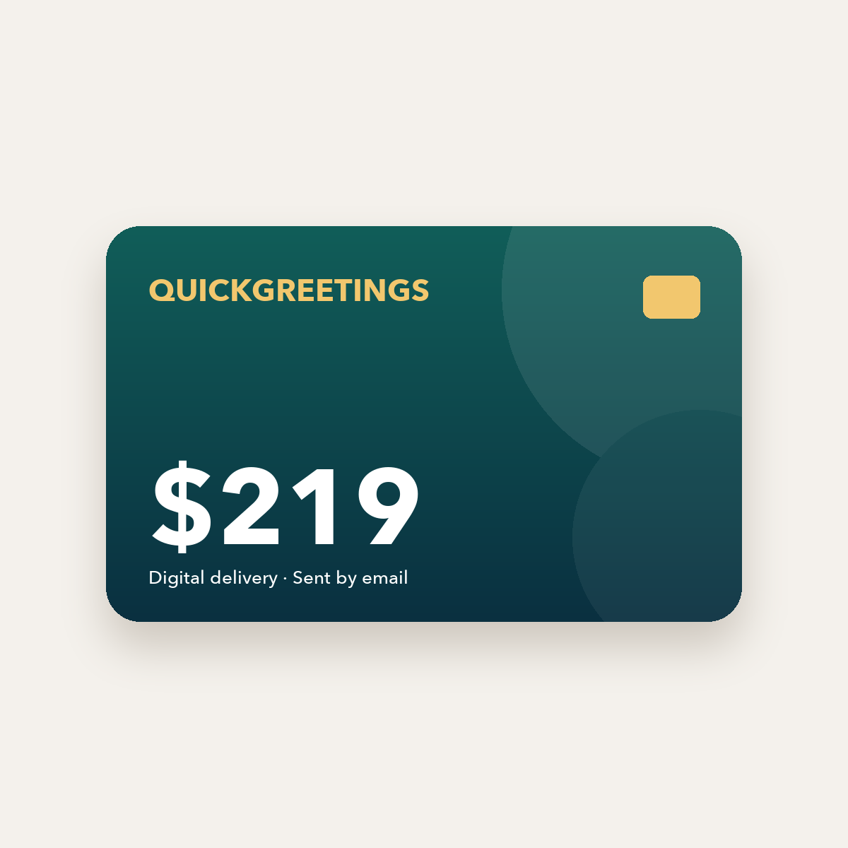 QuickGreetings Digital key  – $219.00