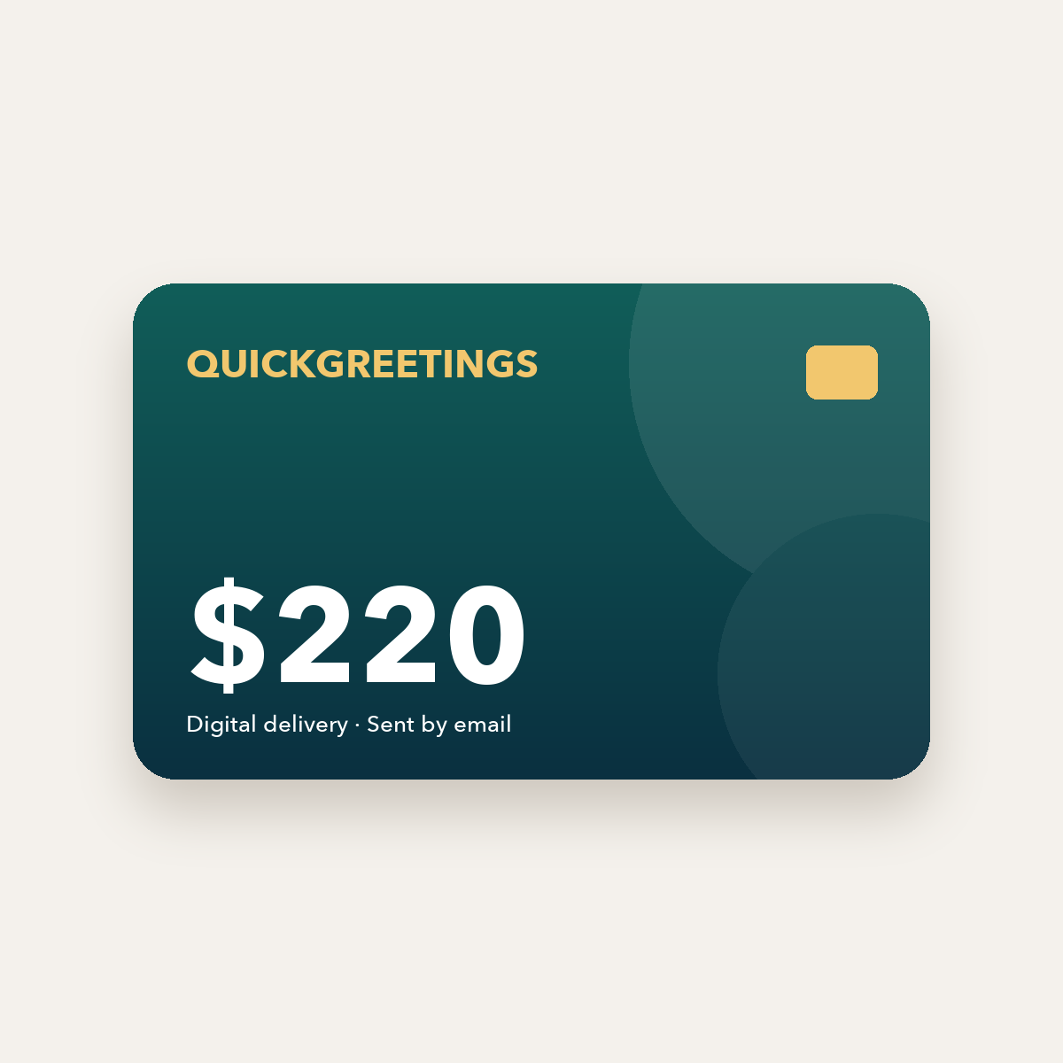QuickGreetings Digital key – $220.00